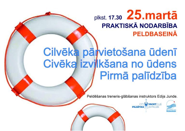 Praktiskā glābšanas nodarbība baseinā
